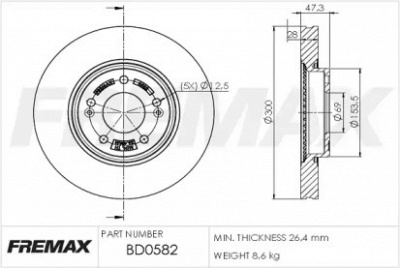FREMAX bd0582 -  Тормозной диск