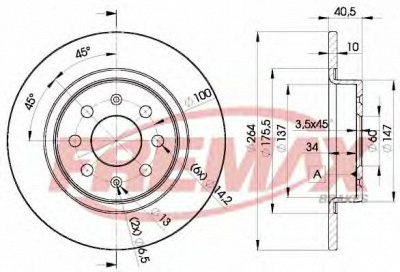 FREMAX bd0592 -  Тормозной диск