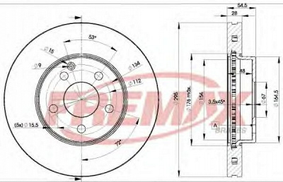 FREMAX bd0812 -  Тормозной диск