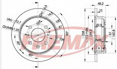FREMAX bd0817 -  Тормозной диск