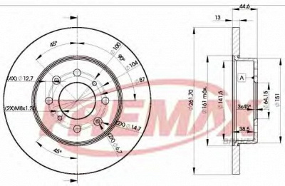 FREMAX bd0841 -  Тормозной диск