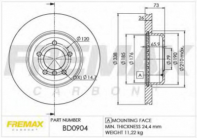 FREMAX bd0904 -  Тормозной диск