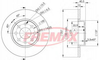 FREMAX bd0918 -  Тормозной диск