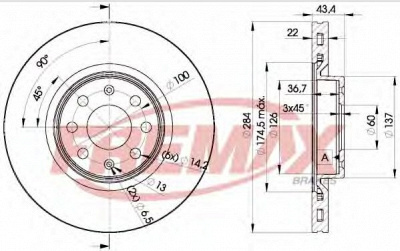 FREMAX bd0922 -  Тормозной диск