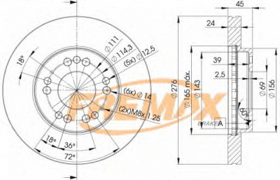 FREMAX bd1002 -  Тормозной диск
