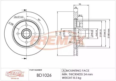 FREMAX bd1026 -  Тормозной диск