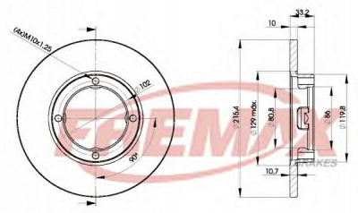 FREMAX bd1160 -  Тормозной диск