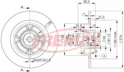FREMAX bd1181 -  Тормозной диск