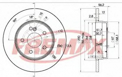 FREMAX bd1213 -  Тормозной диск