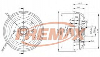 FREMAX bd1241 -  Тормозной барабан