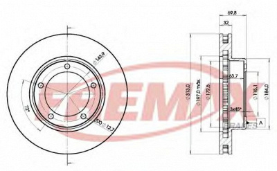 FREMAX bd1265 -  Тормозной диск