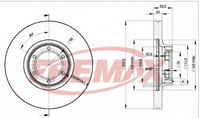 FREMAX bd1367 -  Тормозной диск
