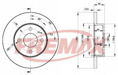 FREMAX bd1453 -  Тормозной диск