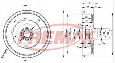 FREMAX bd1512 -  Тормозной барабан