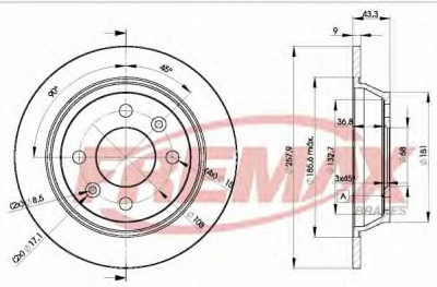 FREMAX bd1543 -  Тормозной диск