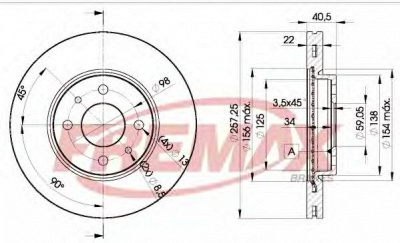 FREMAX bd1650 -  Тормозной диск