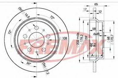 FREMAX bd1674 -  Тормозной диск