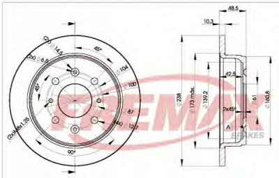 FREMAX bd1703 -  Тормозной диск