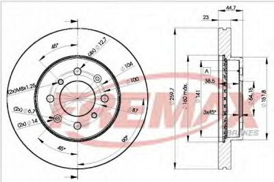 FREMAX bd1704 -  Тормозной диск
