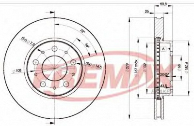FREMAX bd1788 -  Тормозной диск