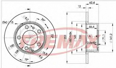 FREMAX bd1796 -  Тормозной диск