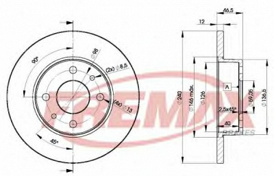 FREMAX bd1815 -  Тормозной диск