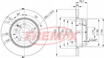 FREMAX bd1970 -  Тормозной диск