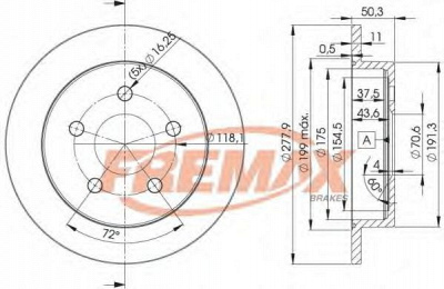 FREMAX bd2058 -  Тормозной диск