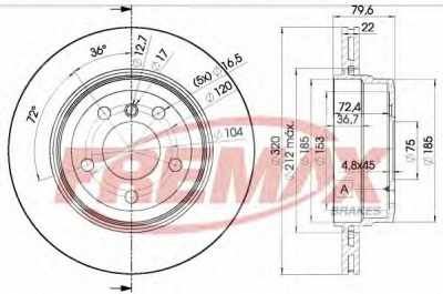 FREMAX bd2218 -  Тормозной диск