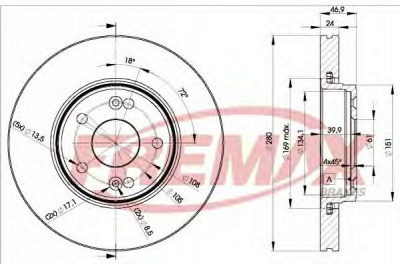 FREMAX bd2234 -  Тормозной диск