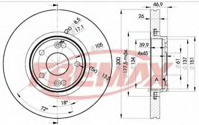 FREMAX bd2235 -  Тормозной диск