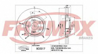 FREMAX bd2317 -  Тормозной диск