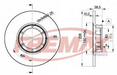 FREMAX bd2500 -  Тормозной диск