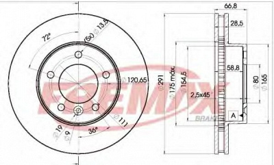 FREMAX bd2519 -  Тормозной диск