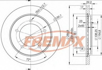 FREMAX bd2863 -  Тормозной диск