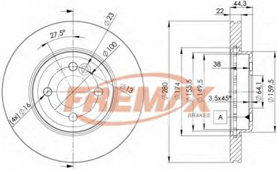 FREMAX bd2893 -  Тормозной диск