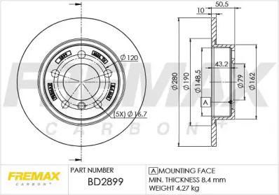 FREMAX bd2899 -  Тормозной диск