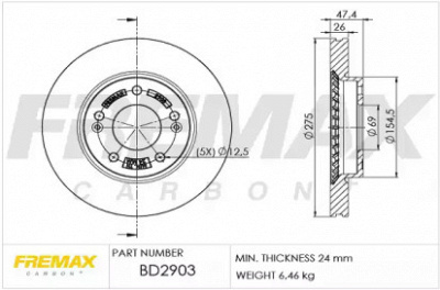 FREMAX bd2903 -  Тормозной диск