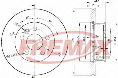 FREMAX bd3014 -  Тормозной диск