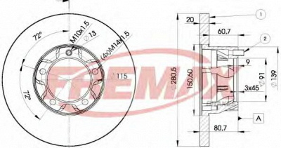 FREMAX bd3017 -  Тормозной диск