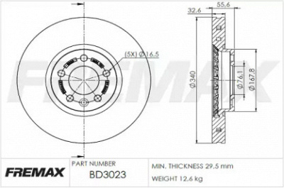 FREMAX bd3023 -  Тормозной диск