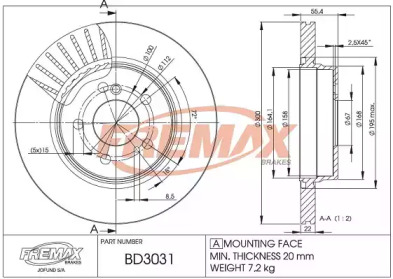 FREMAX bd3031 -  Тормозной диск