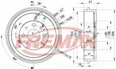 FREMAX bd3043 -  Тормозной барабан