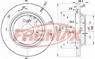 FREMAX bd3053 -  Тормозной диск