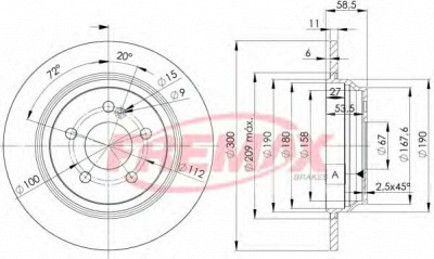 FREMAX bd3055 -  Тормозной диск