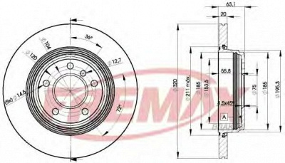 FREMAX bd3215 -  Тормозной диск
