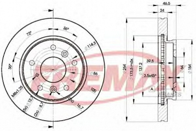 FREMAX bd3260 -  Тормозной диск