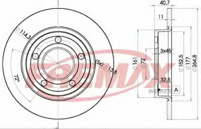 FREMAX bd3275 -  Тормозной диск