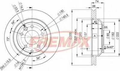 FREMAX bd3328 -  Тормозной диск