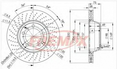 FREMAX bd3350 -  Тормозной диск
